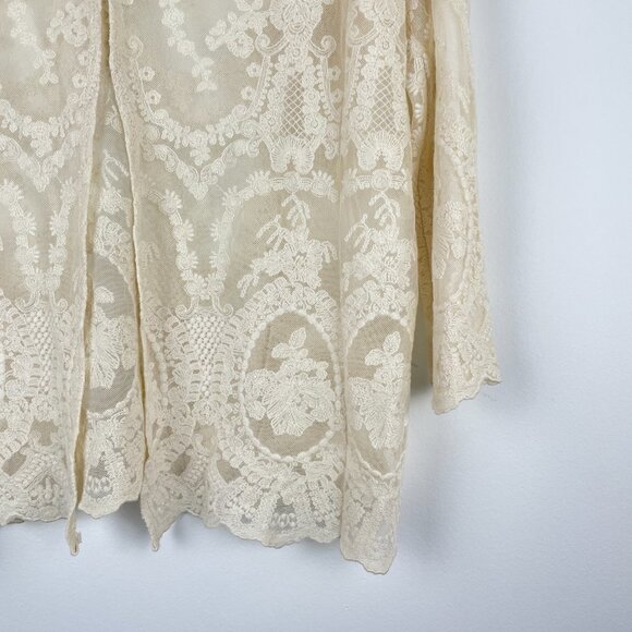 Anthony Original Cream Lace Top with Clasp - Size S - Picture 2 of 6